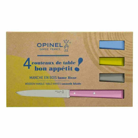 Opinel Bon Appetit No.125 Stainless Steel Table Knife Set 4pc - Countryside