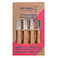 Opinel Les Essentiels Stainless Steel Kitchen Knife Set 4pc - Natural