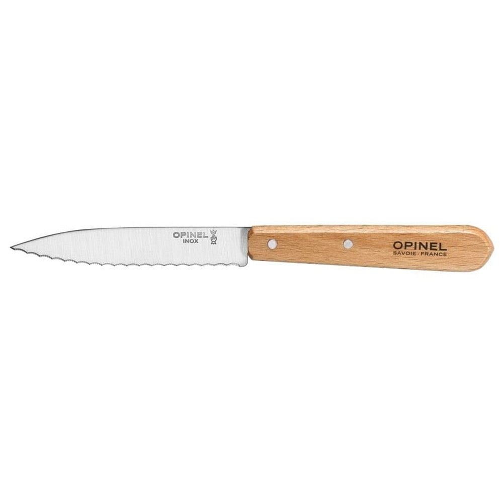 Opinel No.113 Stainless Steel Serrated Paring Knife - Natural