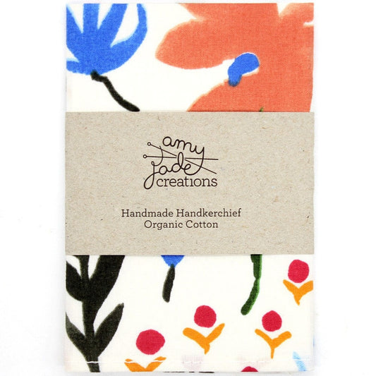 Organic Cotton Handkerchief - Pastel Flowers