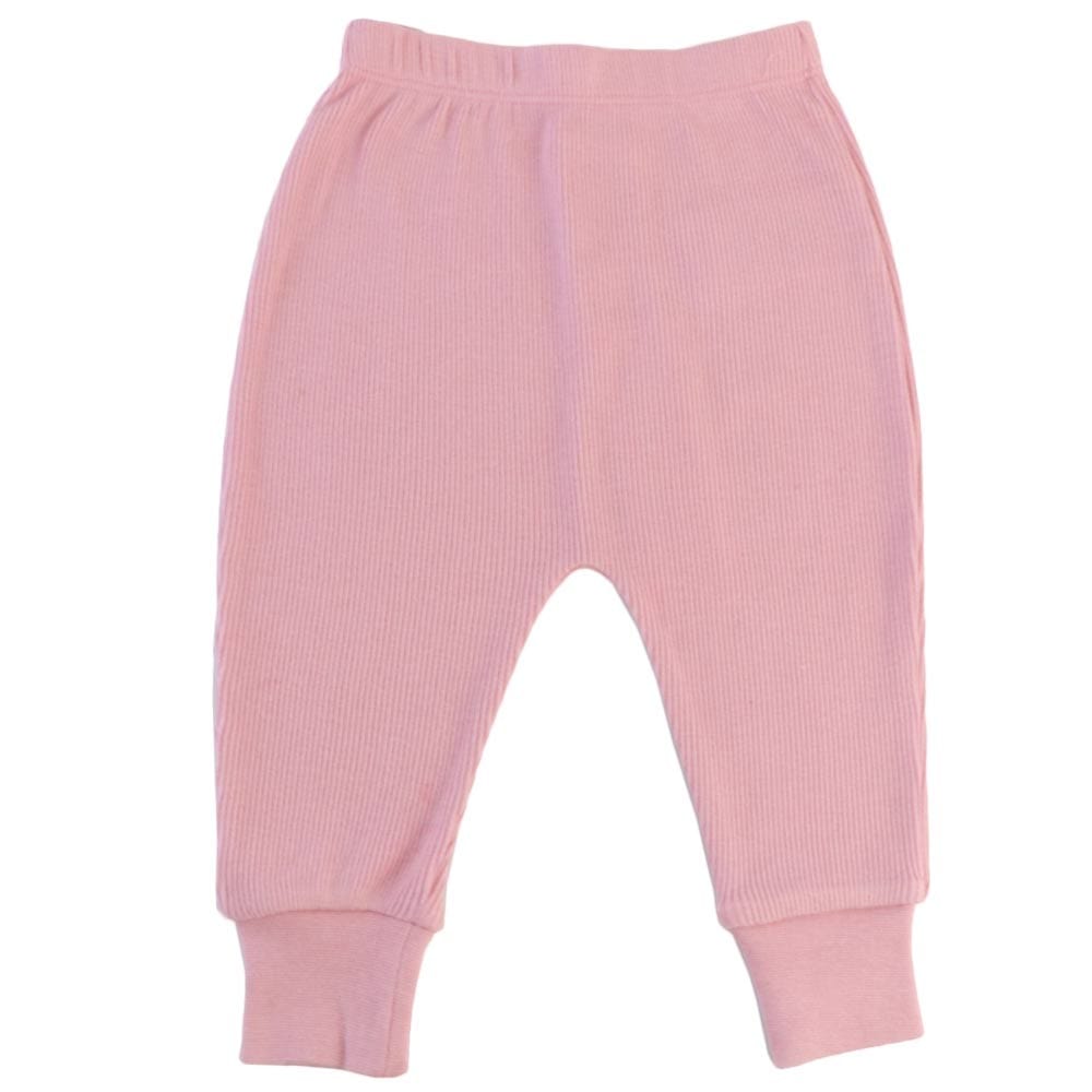 Organic Nights Baby Rib-Knit Pants - Cameo Pink