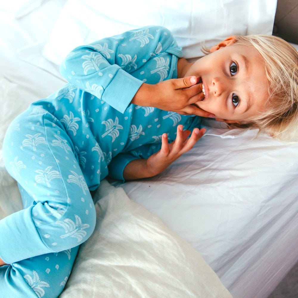 Organic Nights Baby Sleepsuit - Aquatic Blue
