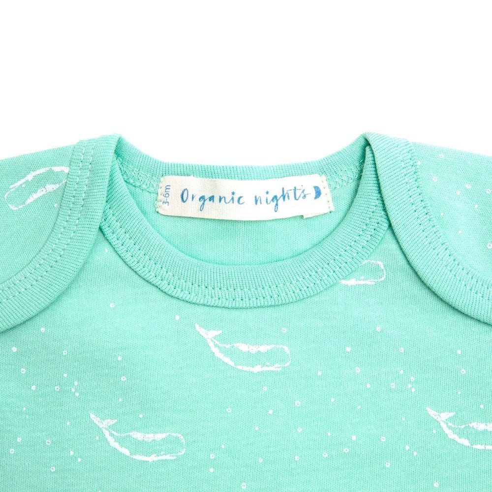 Organic Nights Baby Sleepsuit - Lichen Green