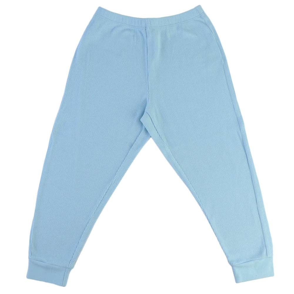 Organic Nights Children's Rib-Knit Long Pyjama Set - Powder Blue