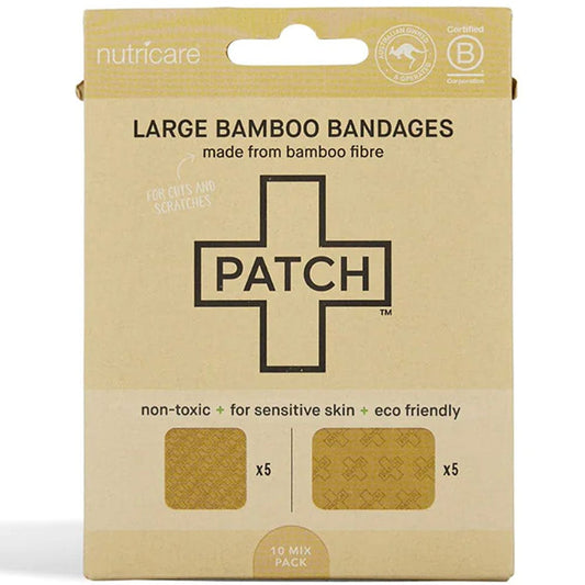 Patch Large Bamboo Bandages Mixed Pack 10 - Natural