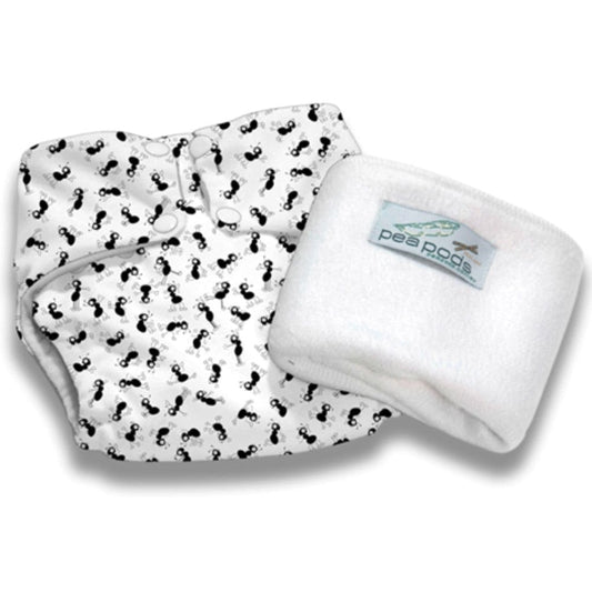 Pea Pods One Size Reusable Nappy - Ant Print