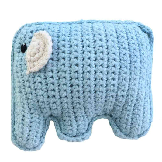 Pebble Rattle Baby Elephant - Blue