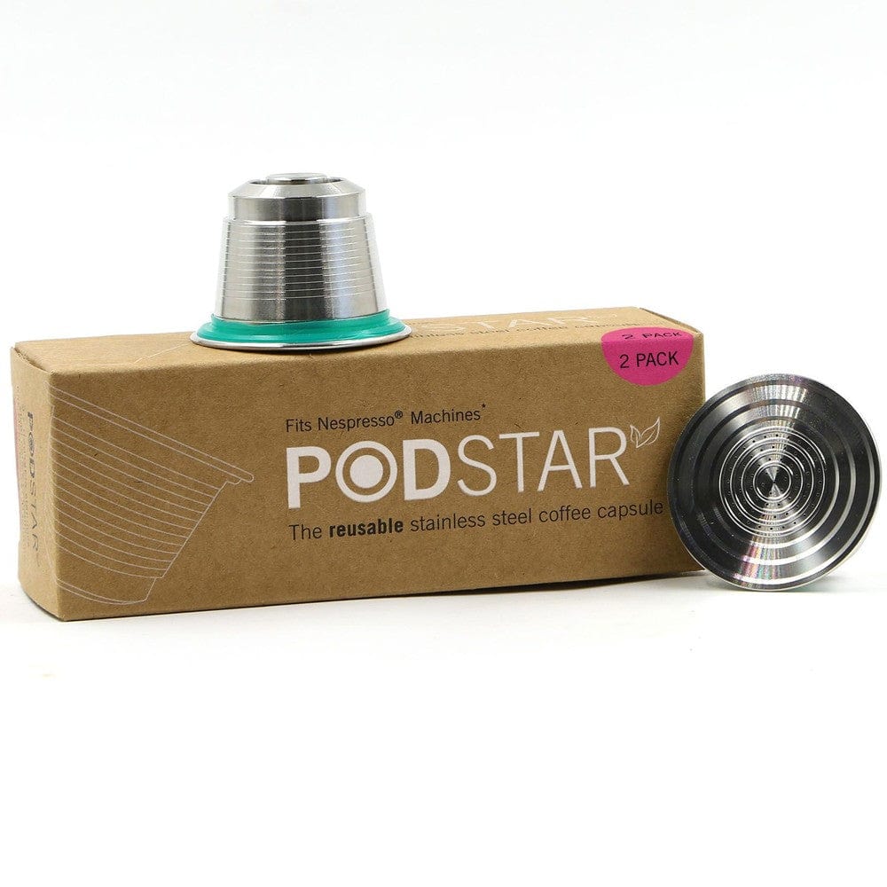 Pod Star Reusable Stainless Steel Coffee Capsule (2pk) - Nespresso