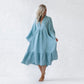 Seaside Tones Linen Sea Dress - Light Blue