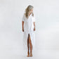 Seaside Tones Maxi Shirt Dress - White