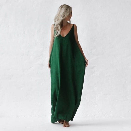 Seaside Tones Nanami Maxi Dress - Green