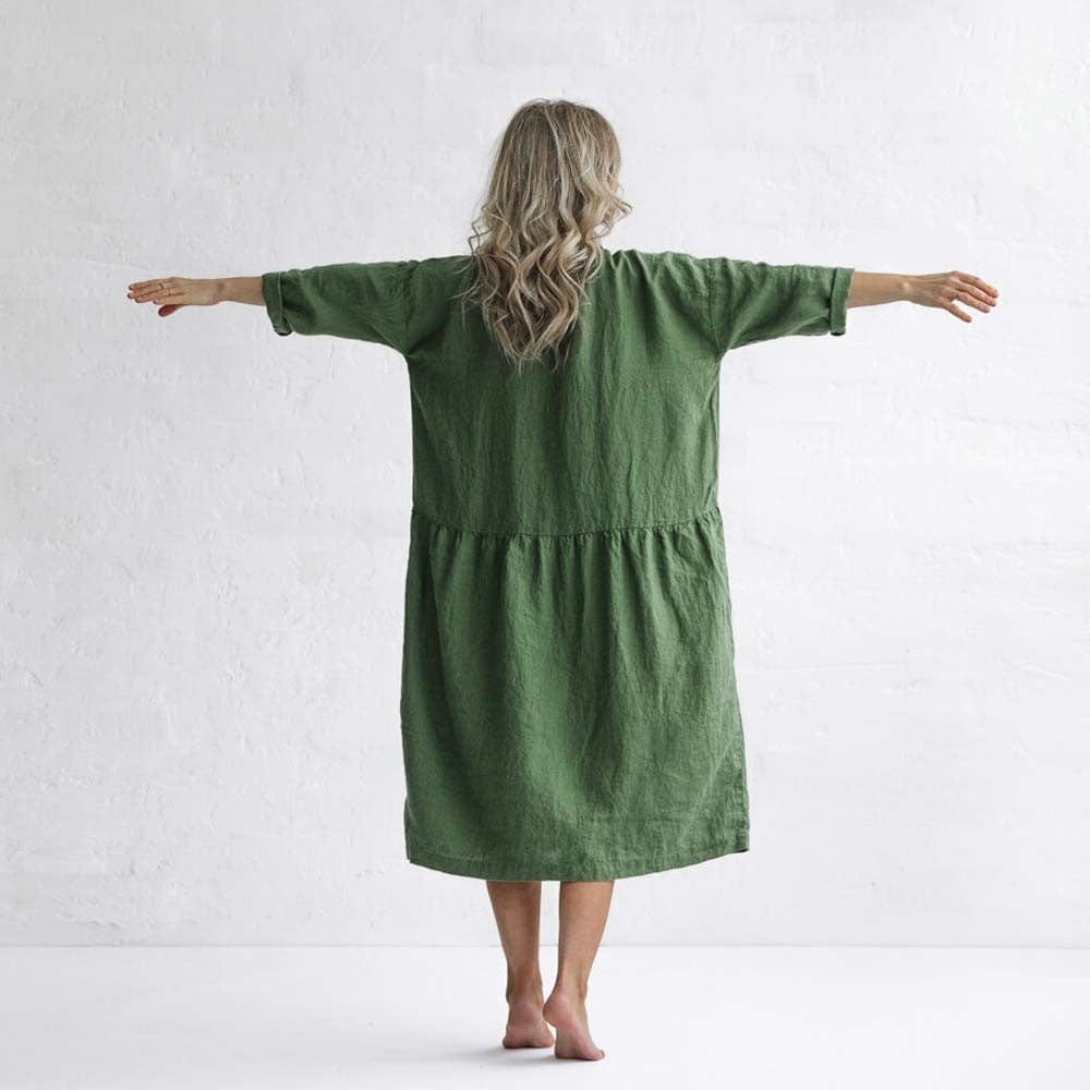 Seaside Tones Oversized Dress - Olive Seaside Tones Oversized Dress - Olive