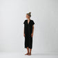 Seaside Tones V Neck Dress Black