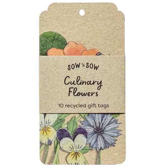 Sow 'n Sow Culinary Flowers Gift Tag 10pk