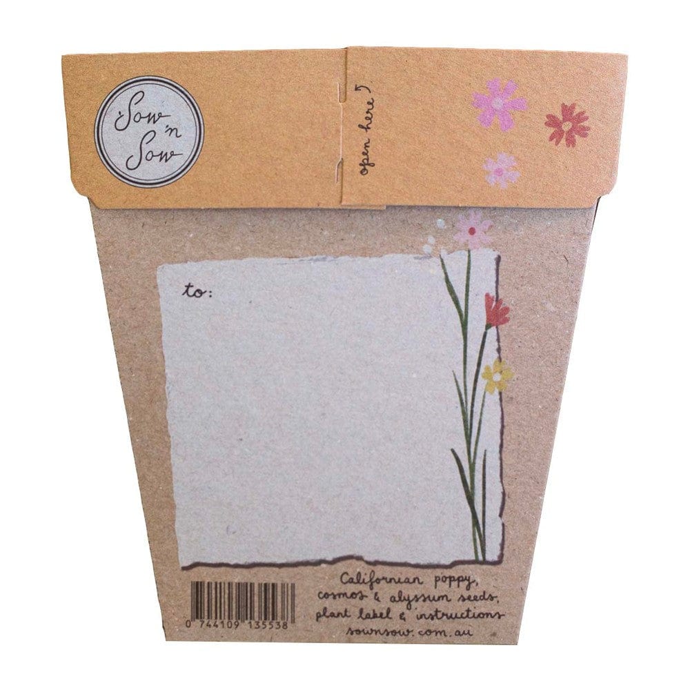 Sow 'n Sow Gift of Seeds Greeting Card - Wildflowers