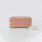 SoYoung Large Raw Linen Makeup Bag Beauty Poche - Muted Clay