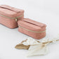 SoYoung Large Raw Linen Makeup Bag Beauty Poche - Muted Clay