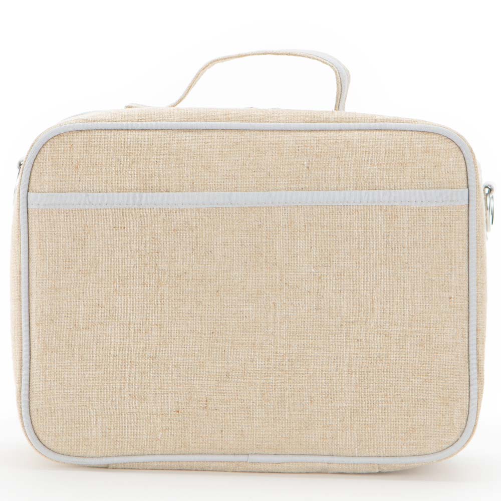 SoYoung Raw Linen Insulated Lunch Box - Golden Panthers