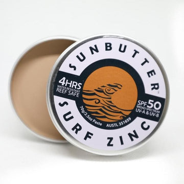 SunButter Vegan Surf Zinc SPF50 for water sports and outdoor activities