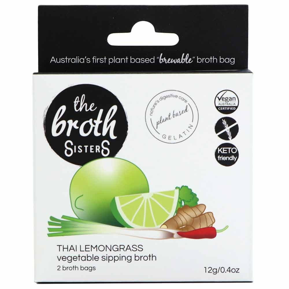 The Broth Sisters Vegetable Sipping Broth Bags 2pk - Thai Lemongrass