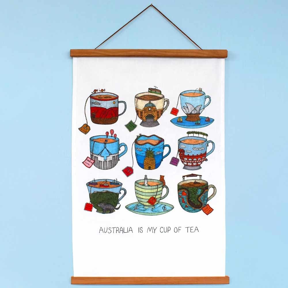 The Nonsense Maker Tea Towel - Aussie Teacup Artist