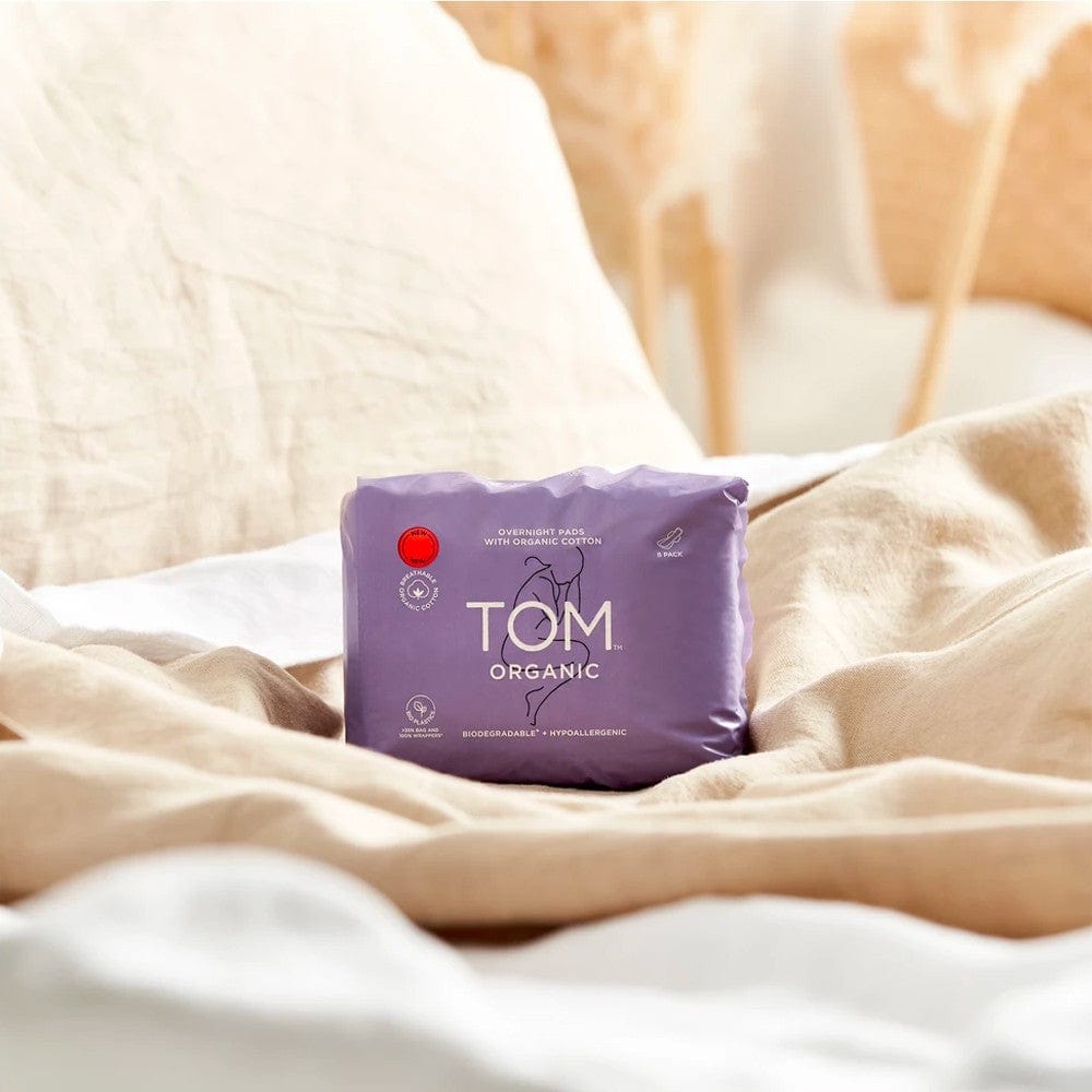 Tom Organic Cotton Pads with Wings 8pk - Overnight