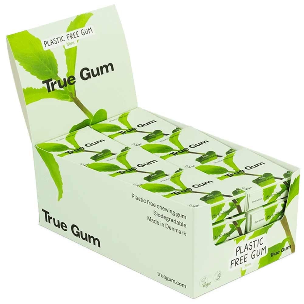 True Gum Raspberry True Gum Plastic Free Natural Chewing Gum - Mint