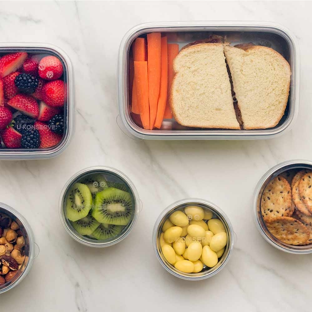 U Konserve Replacement Lid MEDIUM/9oz - Round Clear Silicone