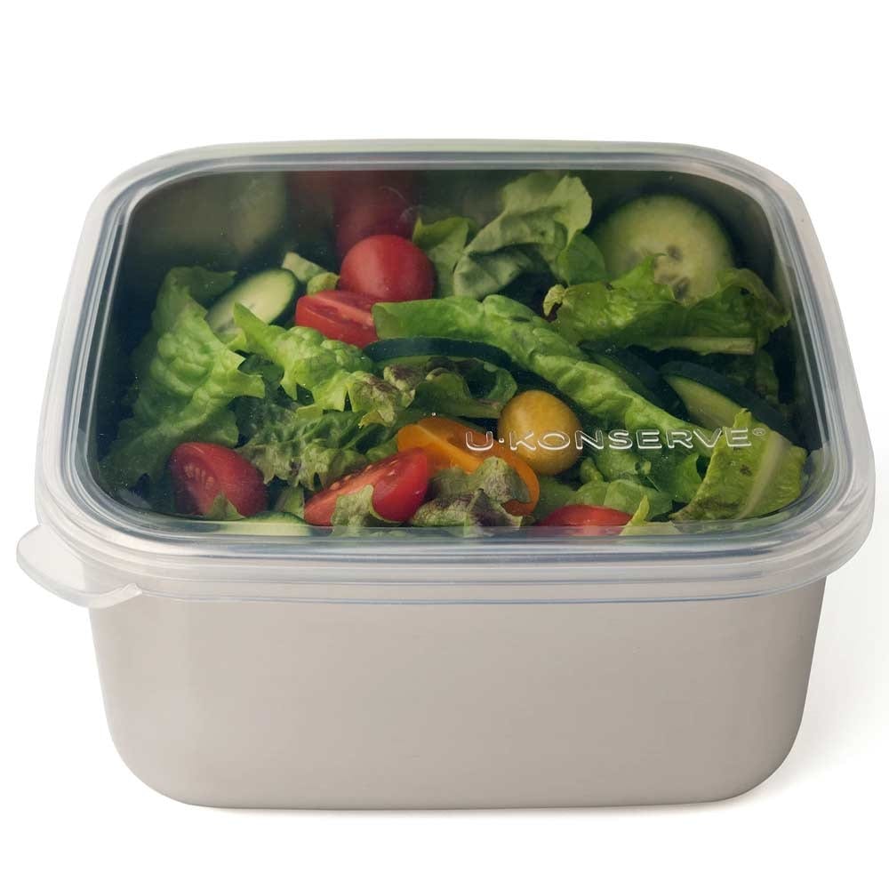 U Konserve Square To-Go Container Large 50oz/1.5L - Clear Silicone