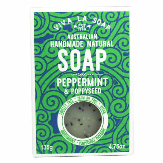 Viva La Body Peppermint and Poppyseed Soap 135g