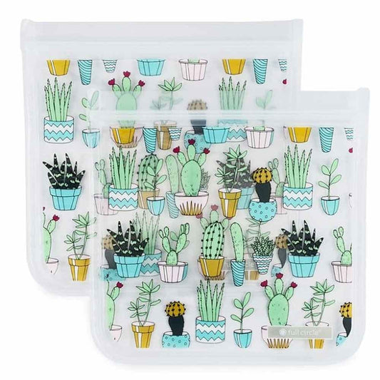 ZipTuck Food Storage Bags 2pk 830ml - Cactus